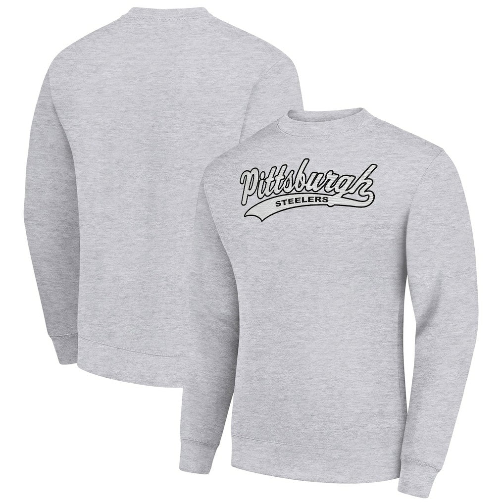 Pittsburgh Steelers  Starter Tailsweep Team Graphic Tri-Blend Fleece Pullover Sweatshirt