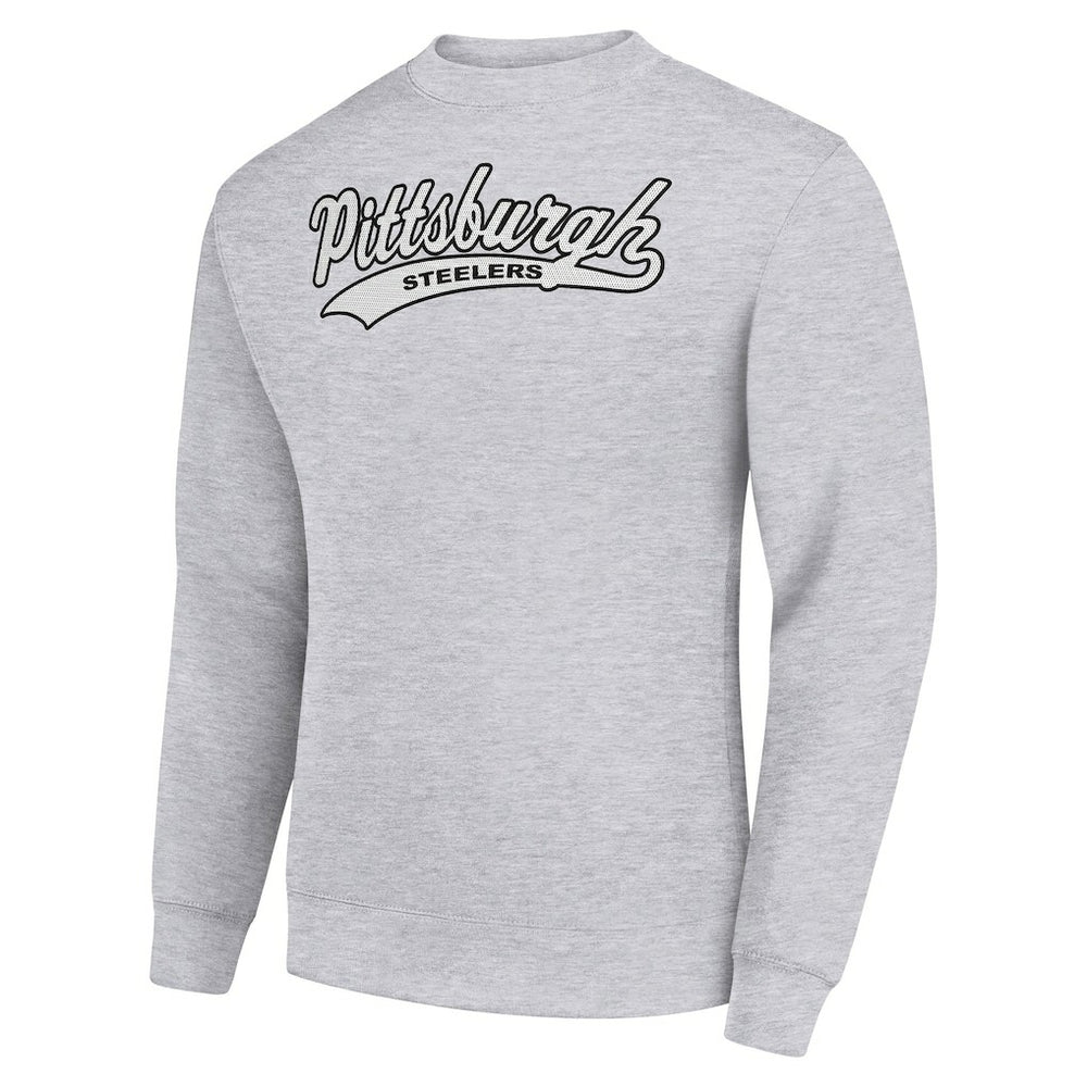 Pittsburgh Steelers  Starter Tailsweep Team Graphic Tri-Blend Fleece Pullover Sweatshirt