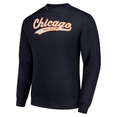 Chicago Bears  Starter Tailsweep Team Graphic Tri-Blend Fleece Pullover Sweatshirt