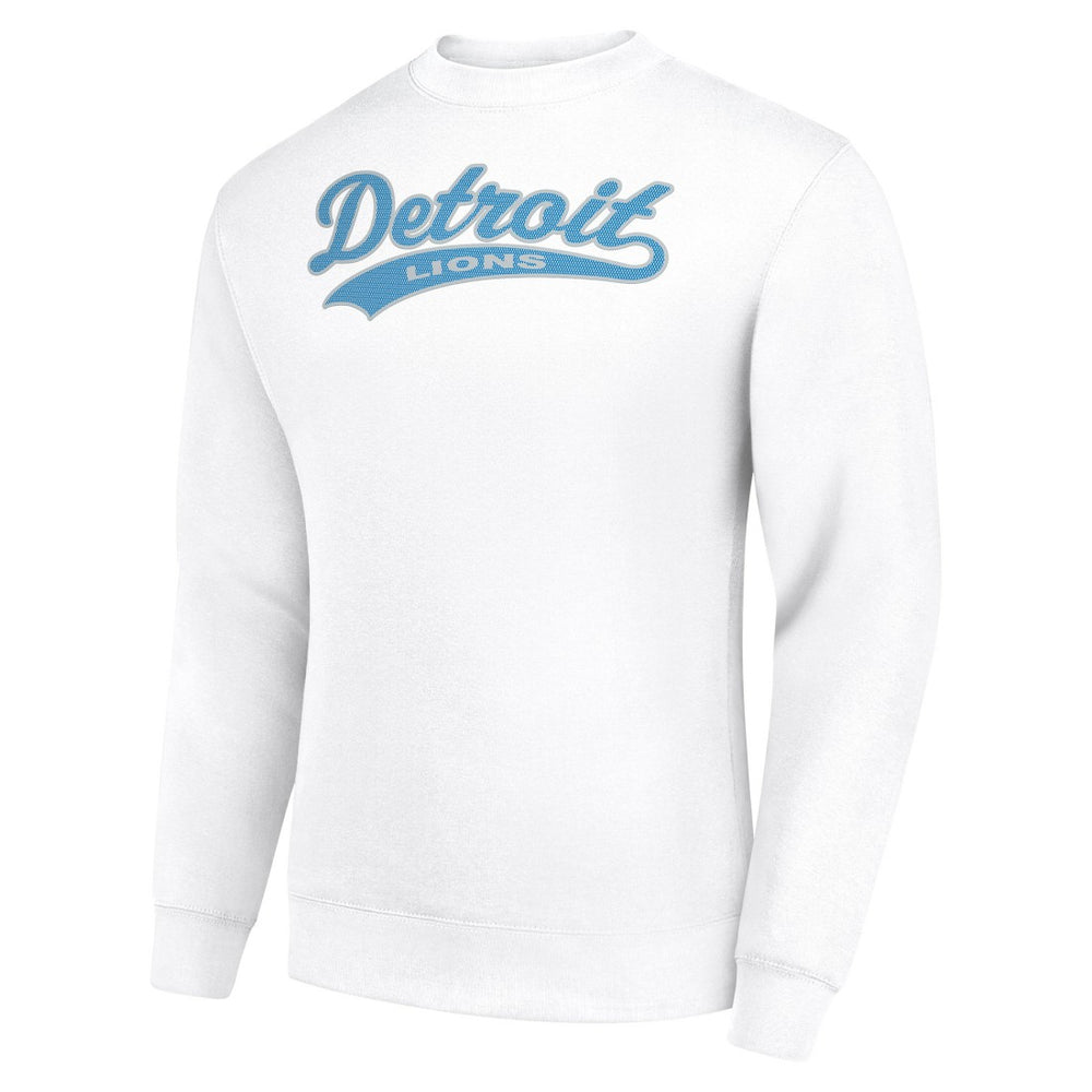 Detroit Lions  Starter Tailsweep Team Graphic Tri-Blend Fleece Pullover Sweatshirt