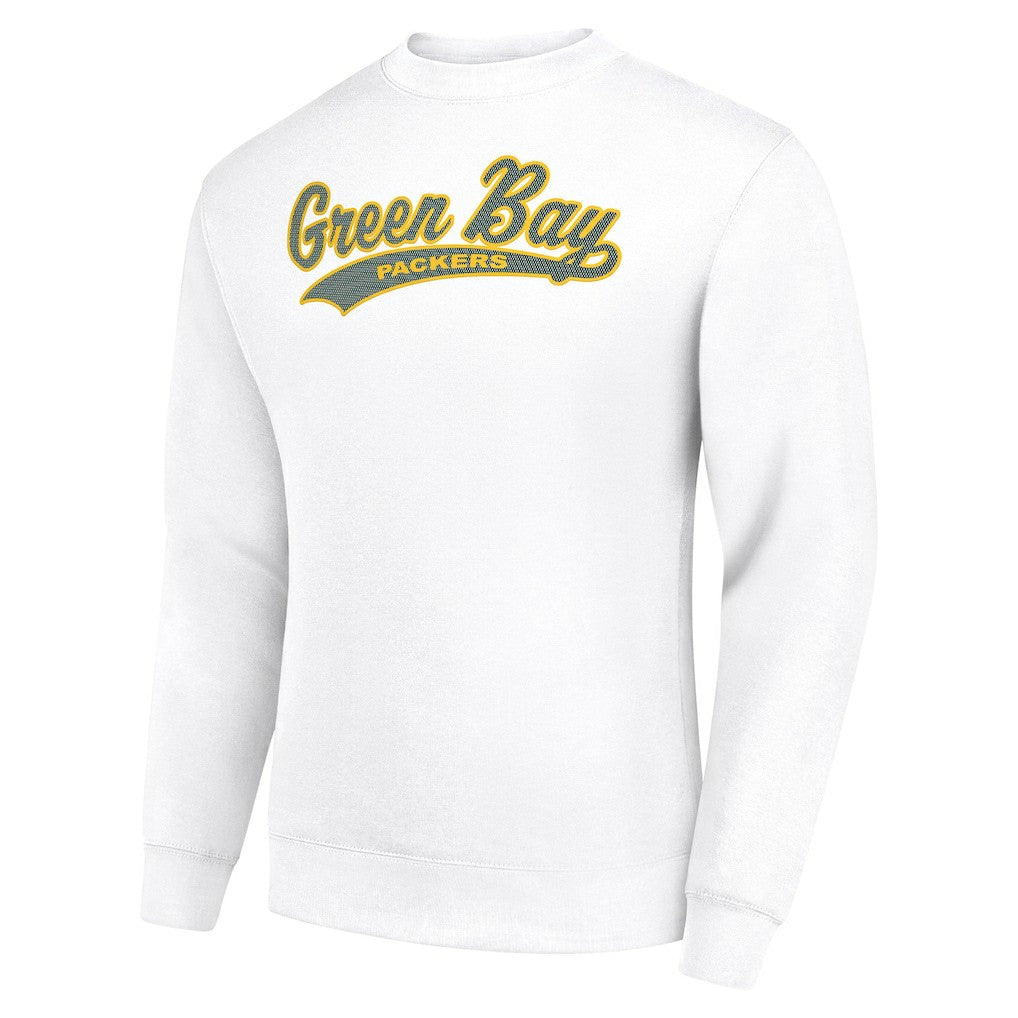 Green Bay Packers  Starter Tailsweep Team Graphic Tri-Blend Fleece Pullover Sweatshirt