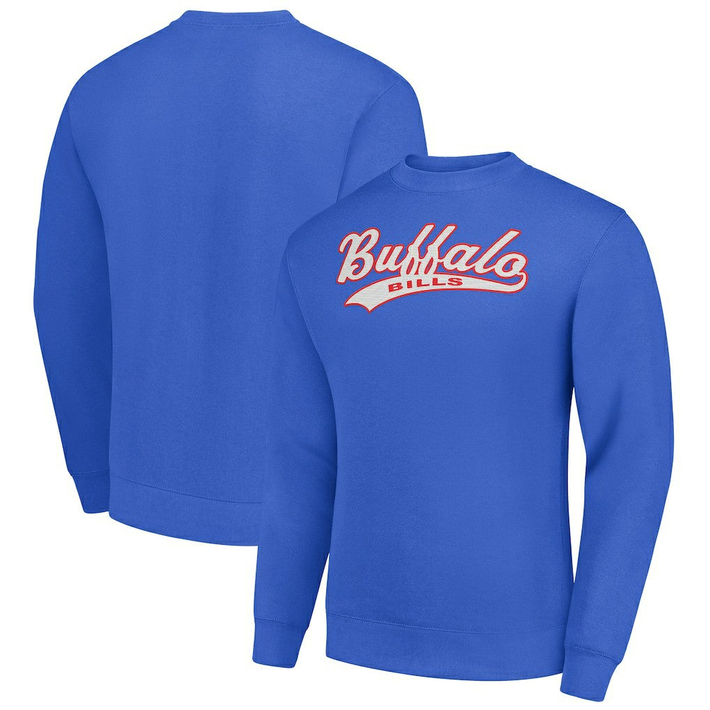 Buffalo Bills  Starter Tailsweep Team Graphic Tri-Blend Fleece Pullover Sweatshirt
