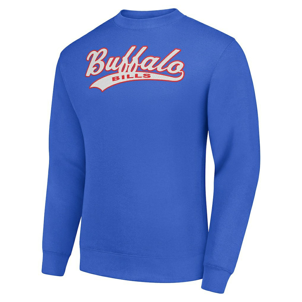 Buffalo Bills  Starter Tailsweep Team Graphic Tri-Blend Fleece Pullover Sweatshirt