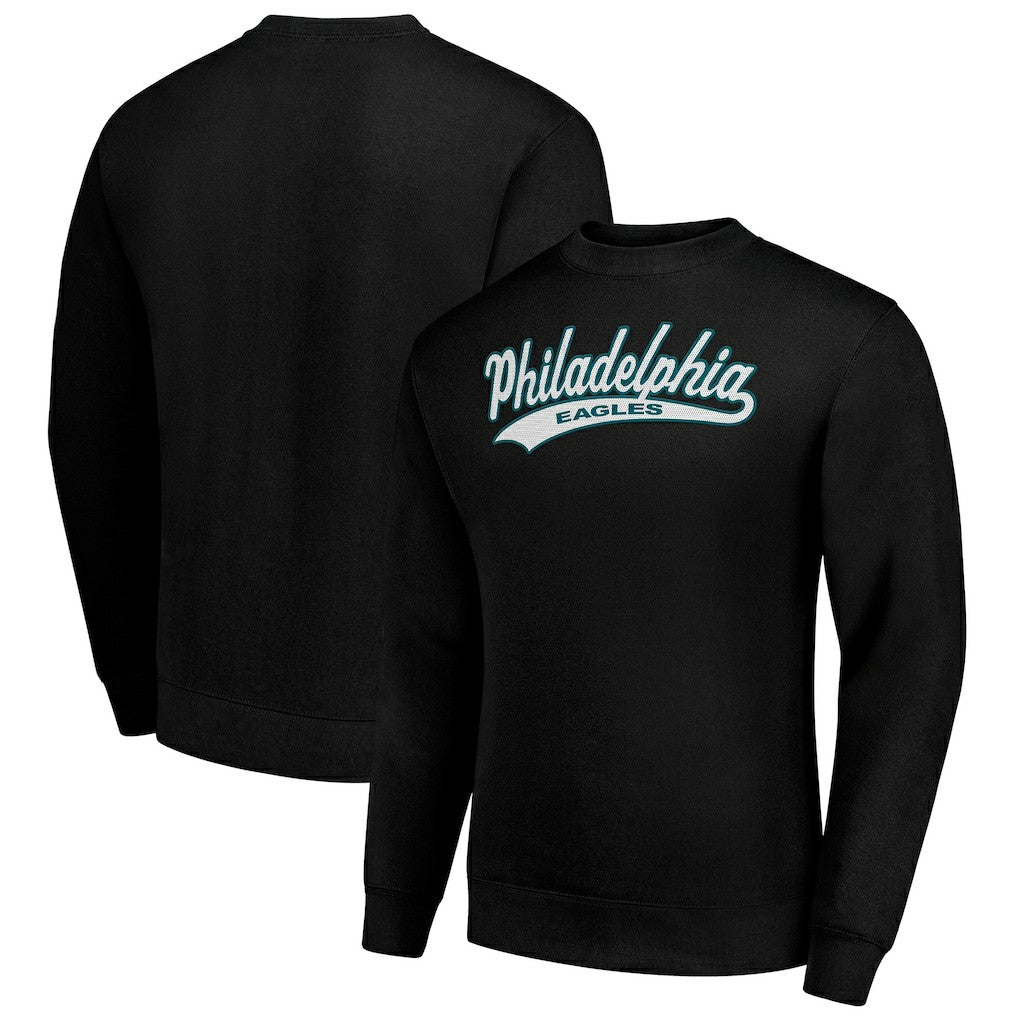 Philadelphia Eagles  Starter Tailsweep Team Graphic Tri-Blend Fleece Pullover Sweatshirt