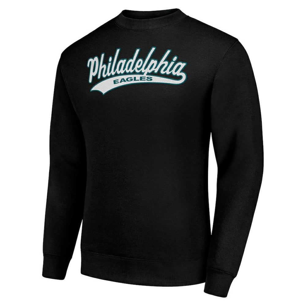 Philadelphia Eagles  Starter Tailsweep Team Graphic Tri-Blend Fleece Pullover Sweatshirt