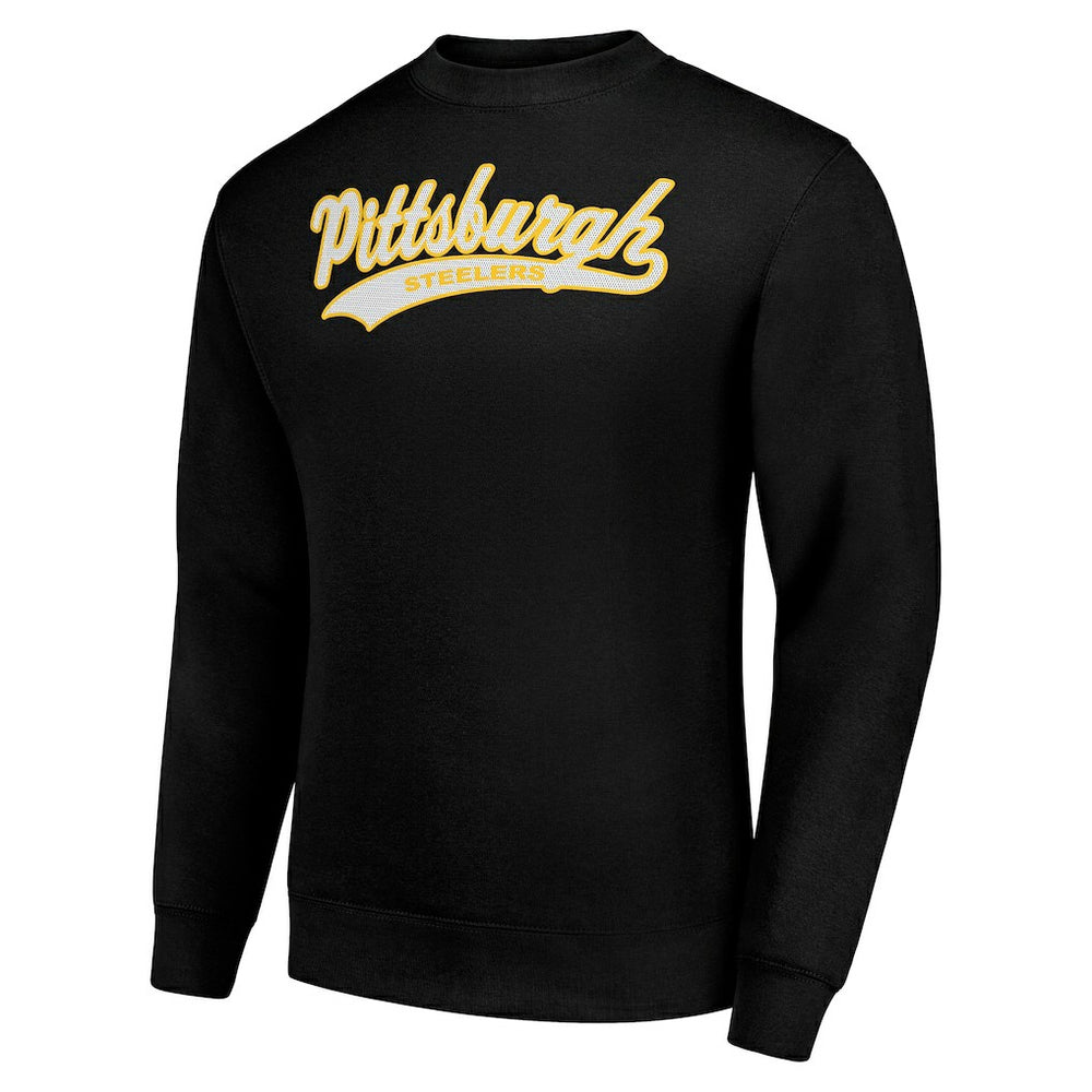 Pittsburgh Steelers  Starter Tailsweep Team Graphic Tri-Blend Fleece Pullover Sweatshirt