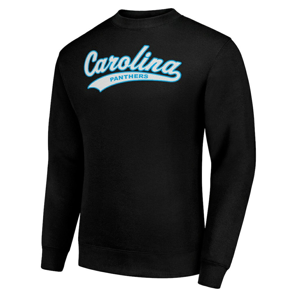 Carolina Panthers  Starter Tailsweep Team Graphic Tri-Blend Fleece Pullover Sweatshirt