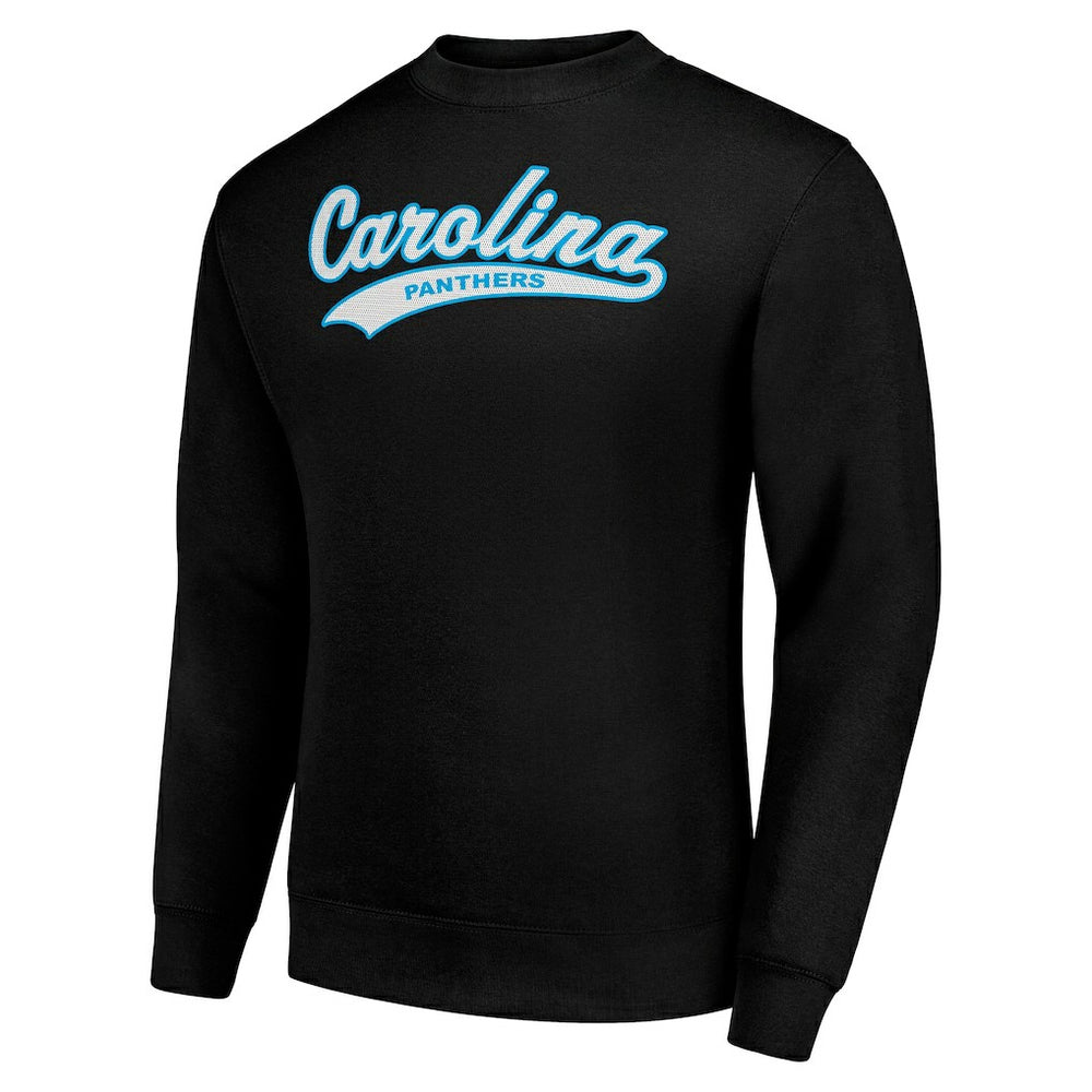 Carolina Panthers  Starter Tailsweep Team Graphic Tri-Blend Fleece Pullover Sweatshirt