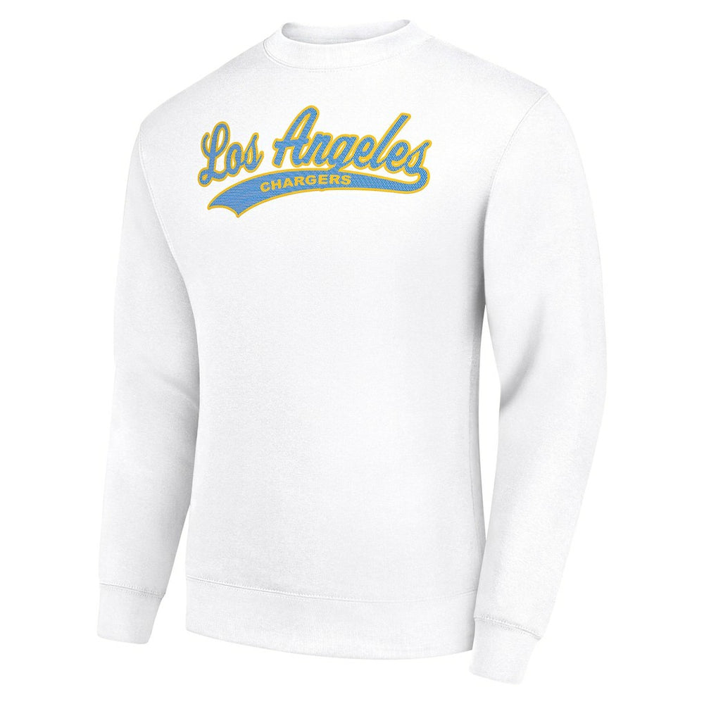 Los Angeles Chargers  Starter Tailsweep Team Graphic Tri-Blend Fleece Pullover Sweatshirt