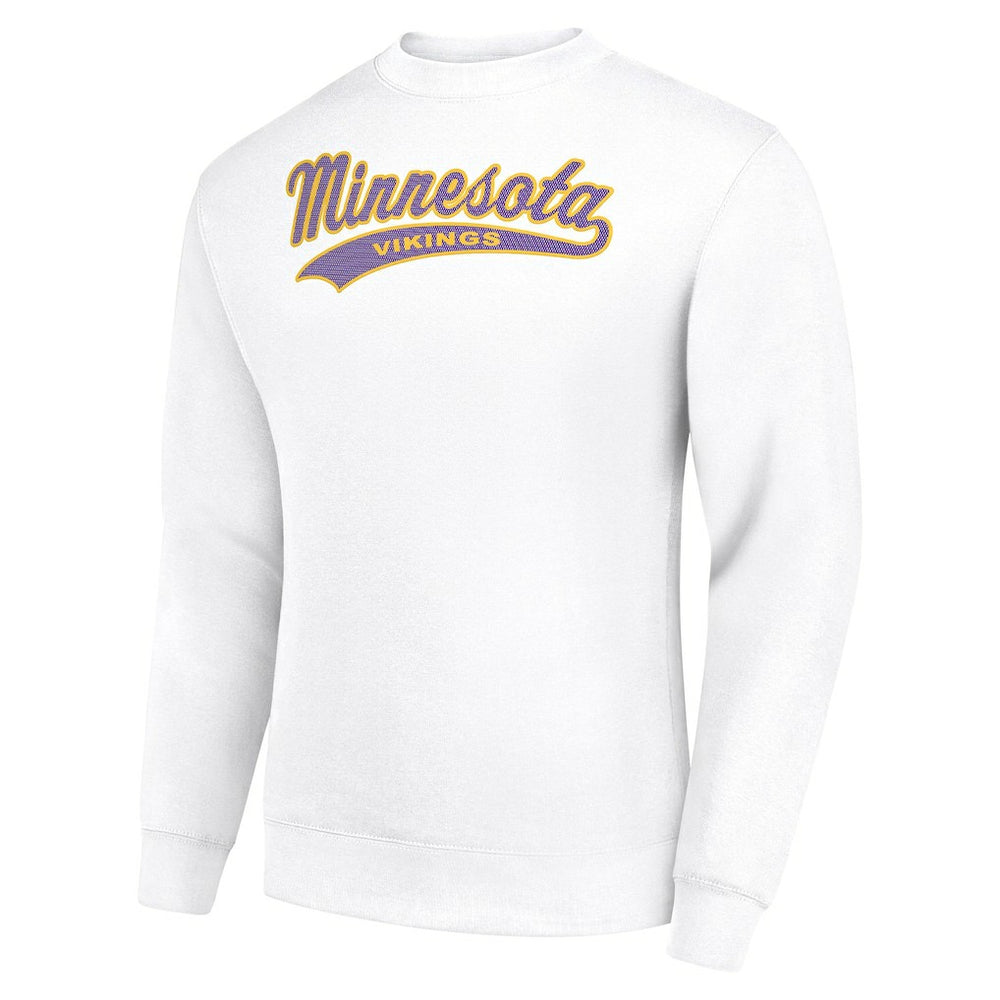 Minnesota Vikings  Starter Tailsweep Team Graphic Tri-Blend Fleece Pullover Sweatshirt