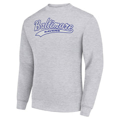 Baltimore Ravens  Starter Tailsweep Team Graphic Tri-Blend Fleece Pullover Sweatshirt