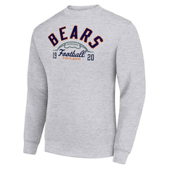 Chicago Bears  Starter Half Ball Team Graphic Tri-Blend Fleece Pullover Sweatshirt