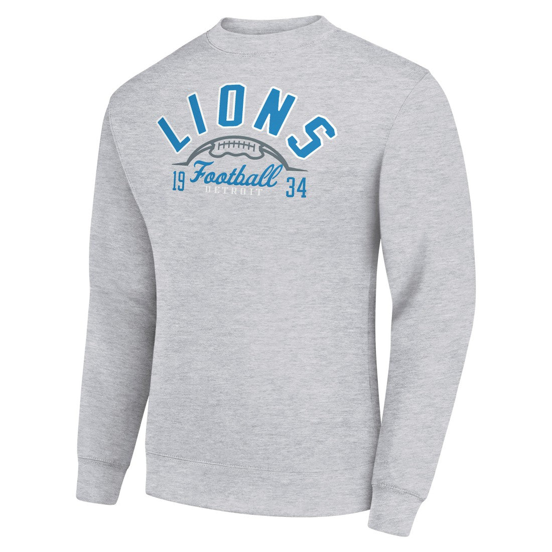 Detroit Lions  Starter Half Ball Team Graphic Tri-Blend Fleece Pullover Sweatshirt