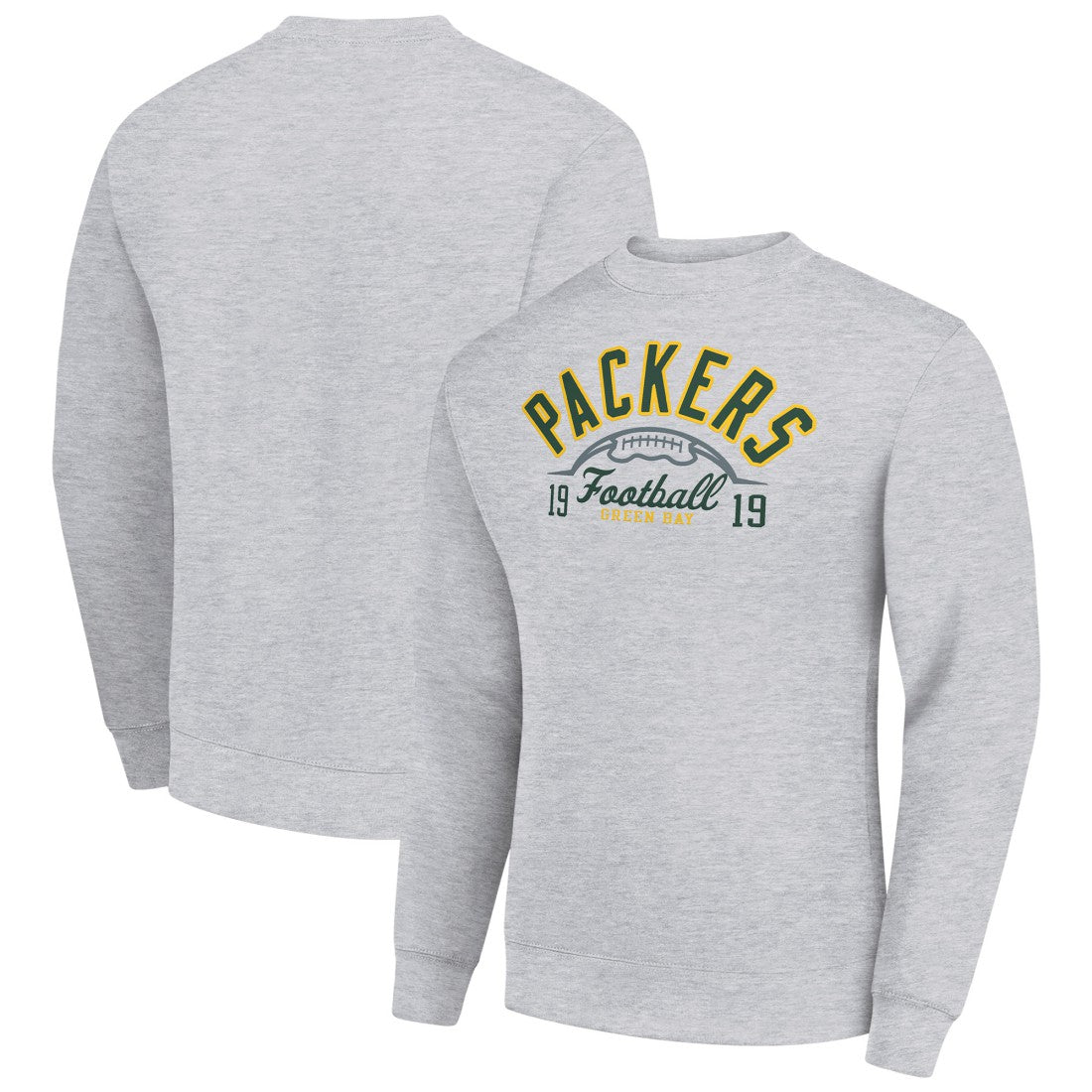 Green Bay Packers  Starter Half Ball Team Graphic Tri-Blend Fleece Pullover Sweatshirt