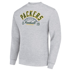 Green Bay Packers  Starter Half Ball Team Graphic Tri-Blend Fleece Pullover Sweatshirt