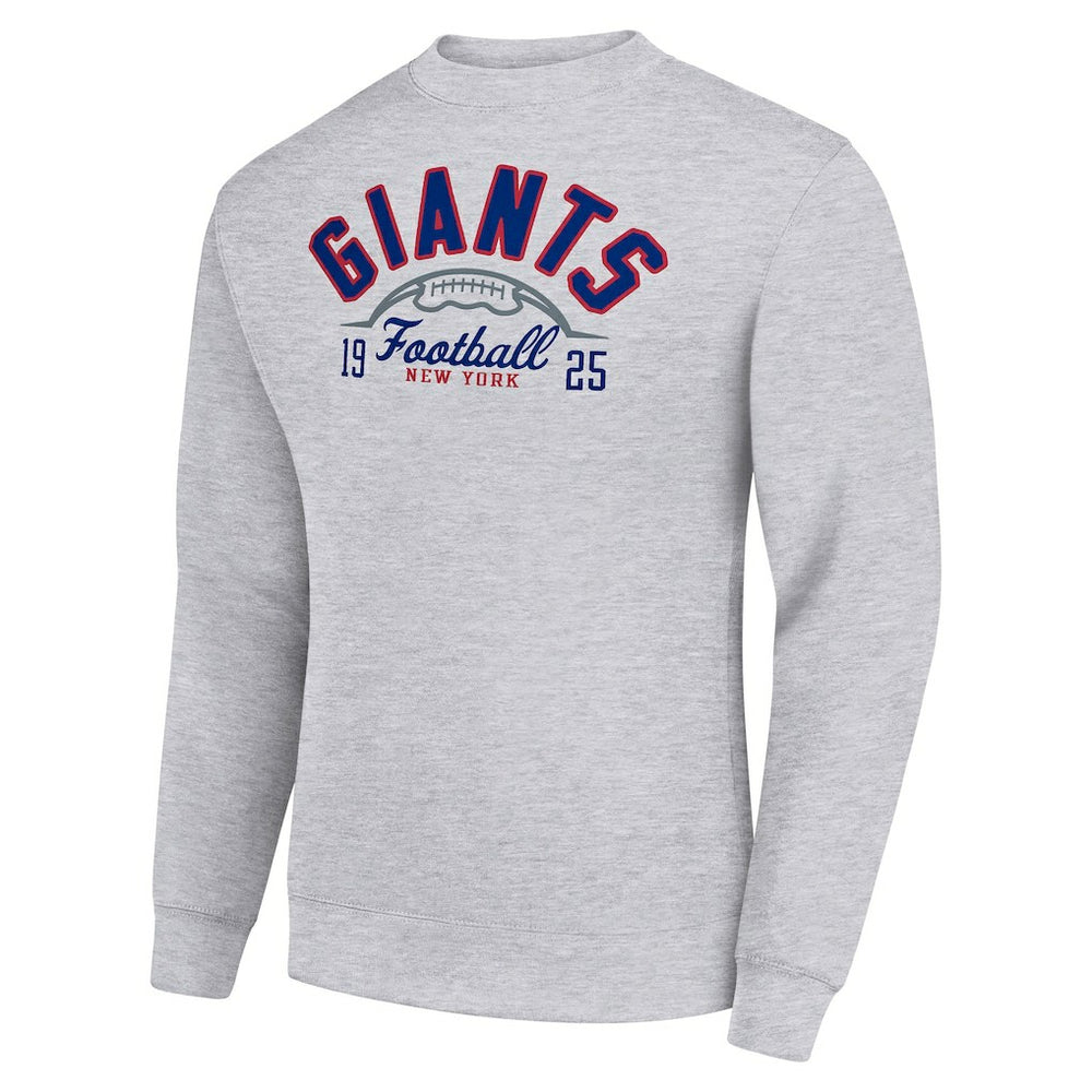 New York Giants  Starter Half Ball Team Graphic Tri-Blend Fleece Pullover Sweatshirt