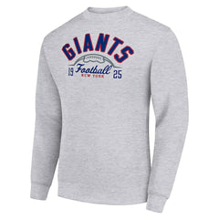 New York Giants  Starter Half Ball Team Graphic Tri-Blend Fleece Pullover Sweatshirt
