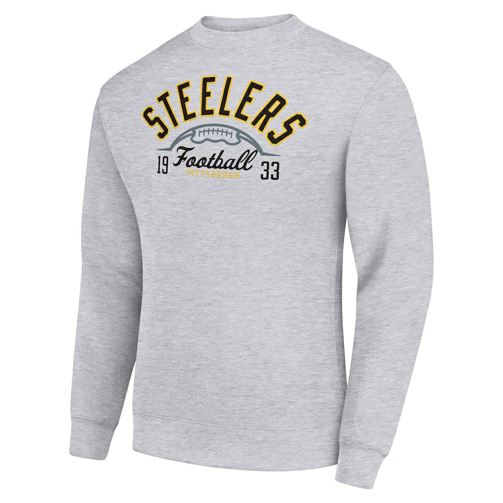 Pittsburgh Steelers  Starter Half Ball Team Graphic Tri-Blend Fleece Pullover Sweatshirt