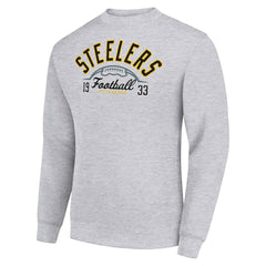 Pittsburgh Steelers  Starter Half Ball Team Graphic Tri-Blend Fleece Pullover Sweatshirt