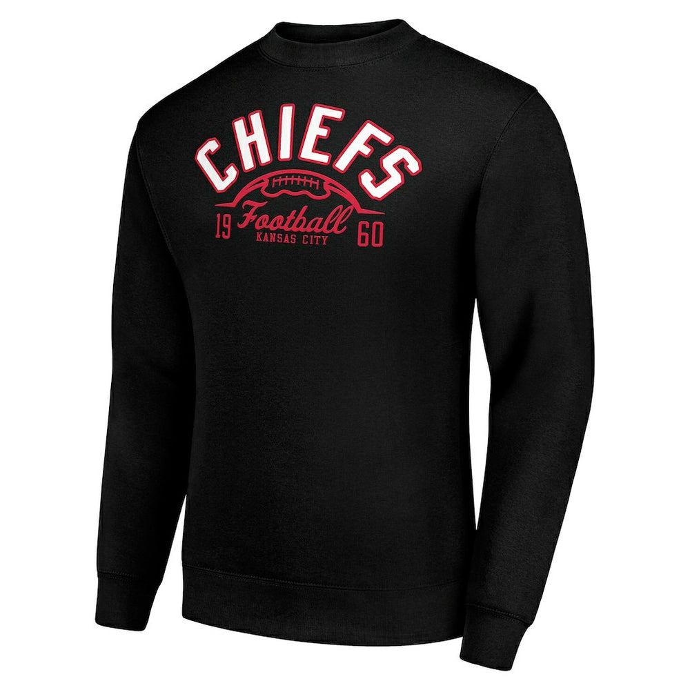 Kansas City Chiefs  Starter Half Ball Team Graphic Tri-Blend Fleece Pullover Sweatshirt