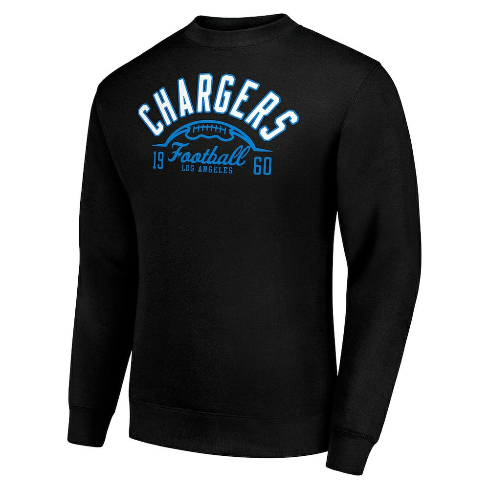 Los Angeles Chargers  Starter Half Ball Team Graphic Tri-Blend Fleece Pullover Sweatshirt