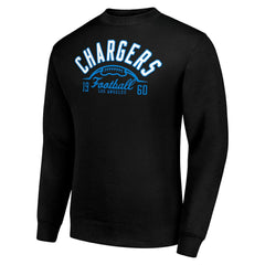 Los Angeles Chargers  Starter Half Ball Team Graphic Tri-Blend Fleece Pullover Sweatshirt