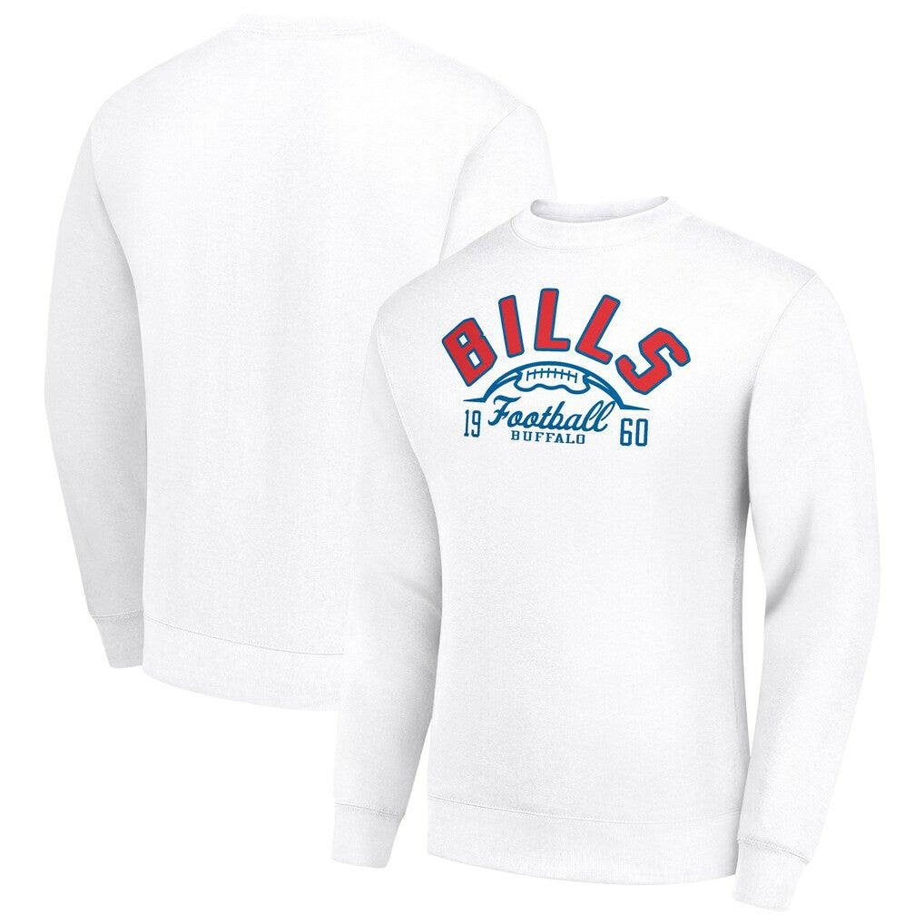 Buffalo Bills  Starter Half Ball Team Graphic Tri-Blend Fleece Pullover Sweatshirt