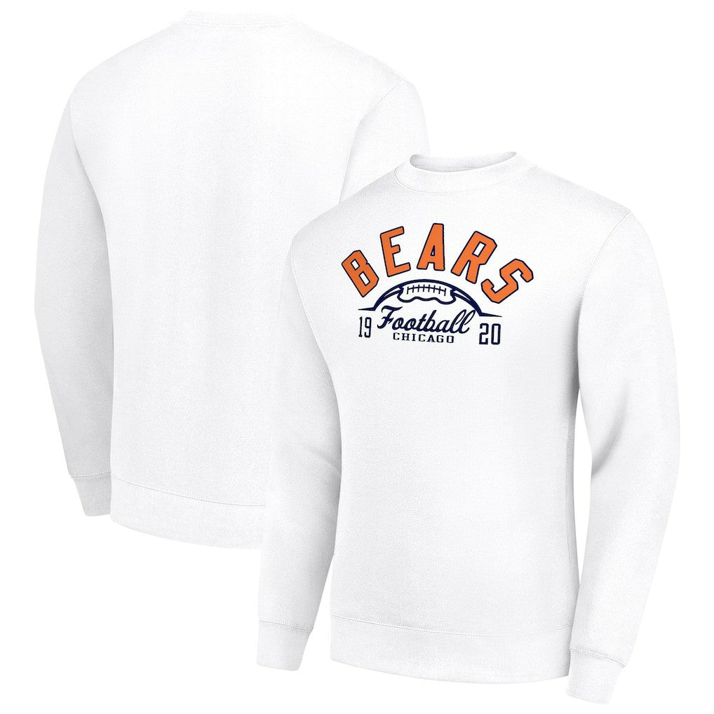 Chicago Bears  Starter Half Ball Team Graphic Tri-Blend Fleece Pullover Sweatshirt