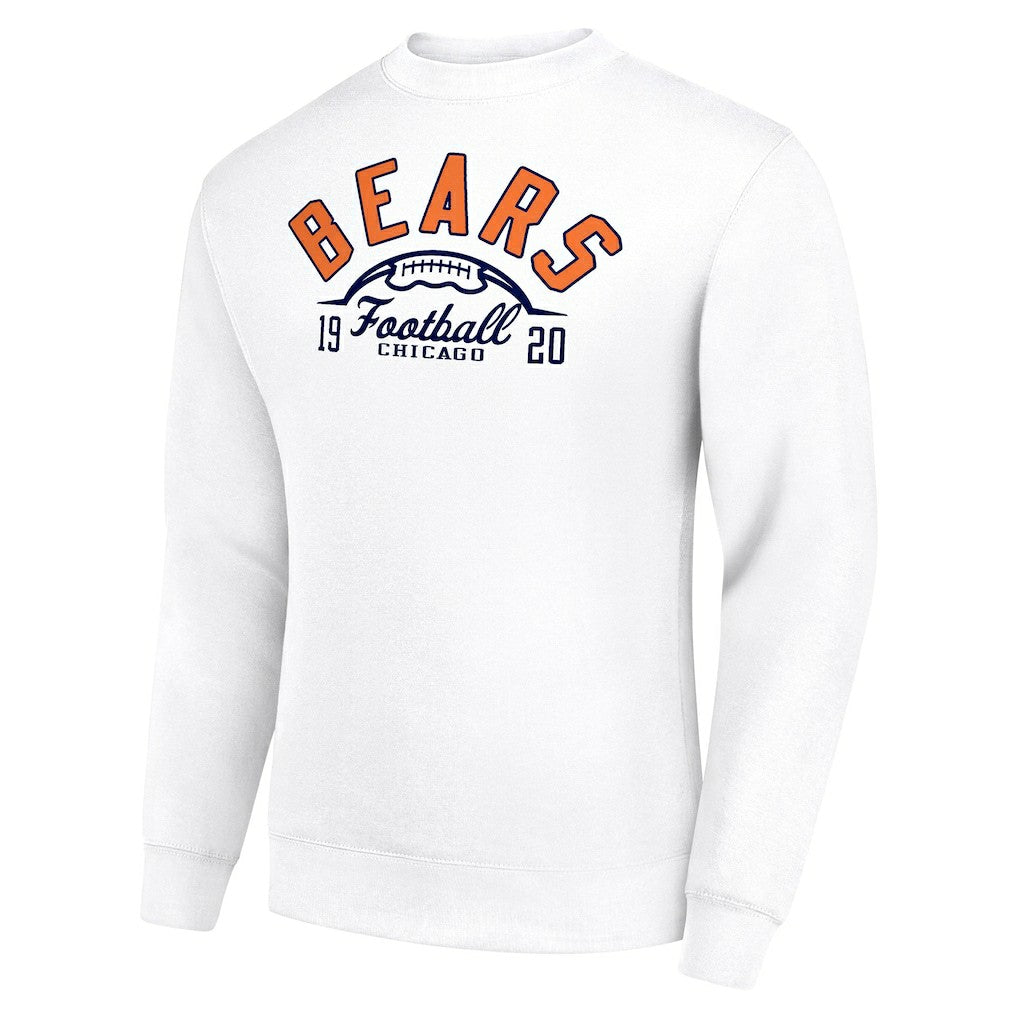 Chicago Bears  Starter Half Ball Team Graphic Tri-Blend Fleece Pullover Sweatshirt