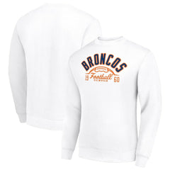 Denver Broncos  Starter Half Ball Team Graphic Tri-Blend Fleece Pullover Sweatshirt