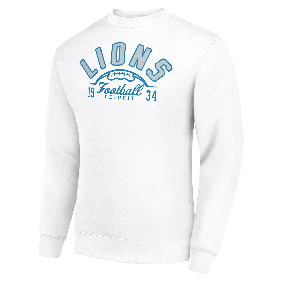 Detroit Lions  Starter Half Ball Team Graphic Tri-Blend Fleece Pullover Sweatshirt