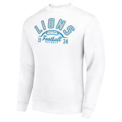 Detroit Lions  Starter Half Ball Team Graphic Tri-Blend Fleece Pullover Sweatshirt
