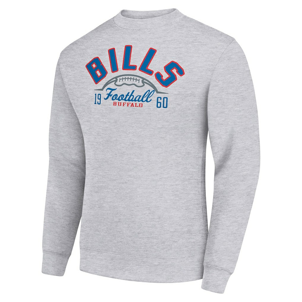 Buffalo Bills  Starter Half Ball Team Graphic Tri-Blend Fleece Pullover Sweatshirt