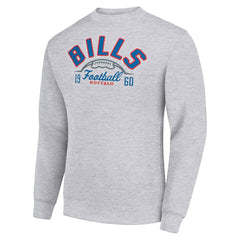 Buffalo Bills  Starter Half Ball Team Graphic Tri-Blend Fleece Pullover Sweatshirt