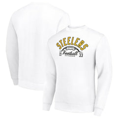 Pittsburgh Steelers  Starter Half Ball Team Graphic Tri-Blend Fleece Pullover Sweatshirt