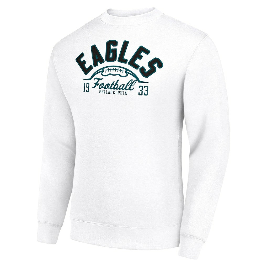 Philadelphia Eagles  Starter Half Ball Team Graphic Tri-Blend Fleece Pullover Sweatshirt
