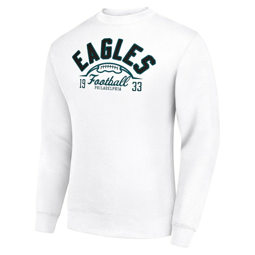 Philadelphia Eagles  Starter Half Ball Team Graphic Tri-Blend Fleece Pullover Sweatshirt