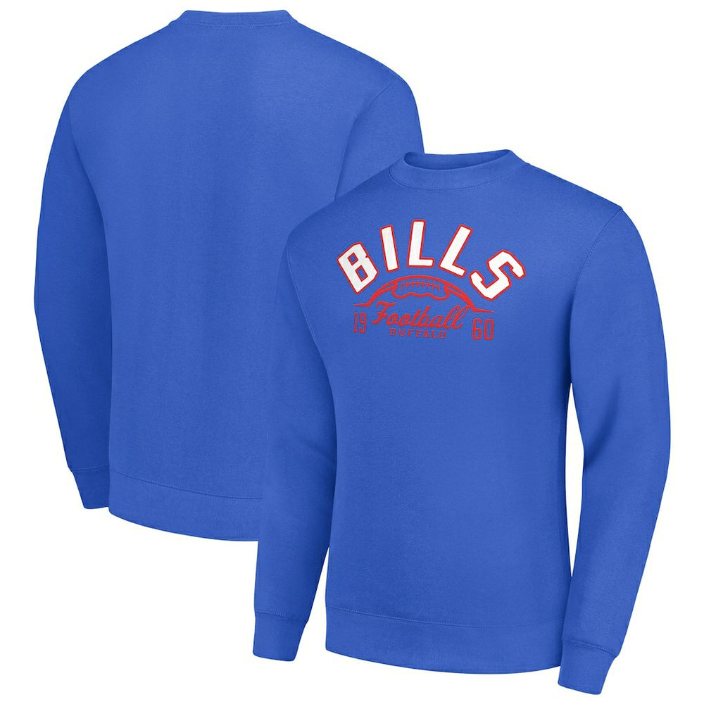 Buffalo Bills  Starter Half Ball Team Graphic Tri-Blend Fleece Pullover Sweatshirt
