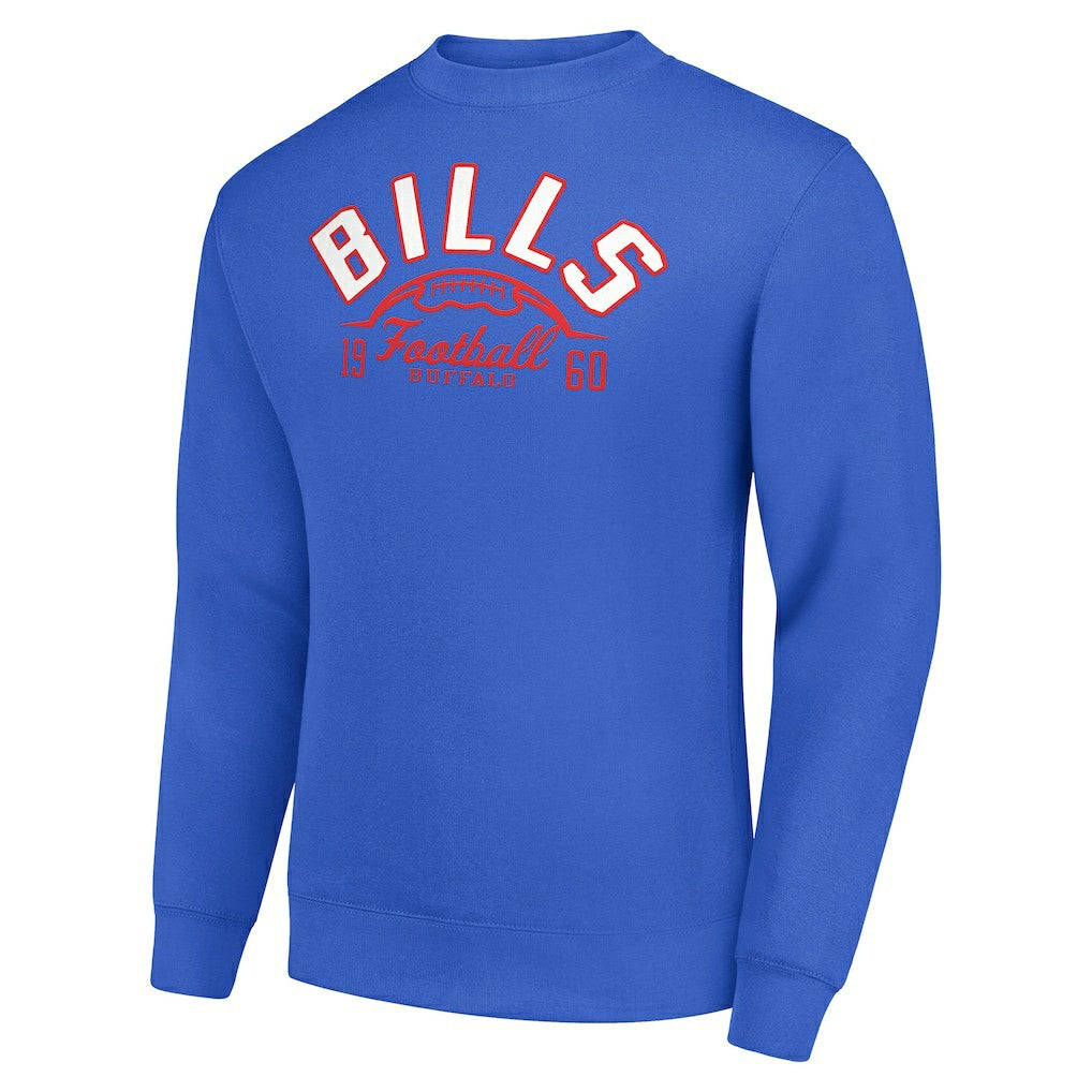 Buffalo Bills  Starter Half Ball Team Graphic Tri-Blend Fleece Pullover Sweatshirt