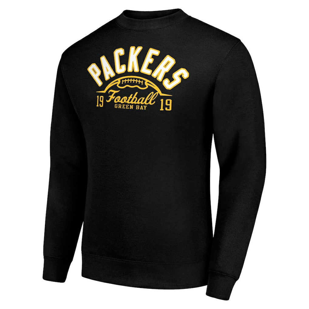 Green Bay Packers  Starter Half Ball Team Graphic Tri-Blend Fleece Pullover Sweatshirt