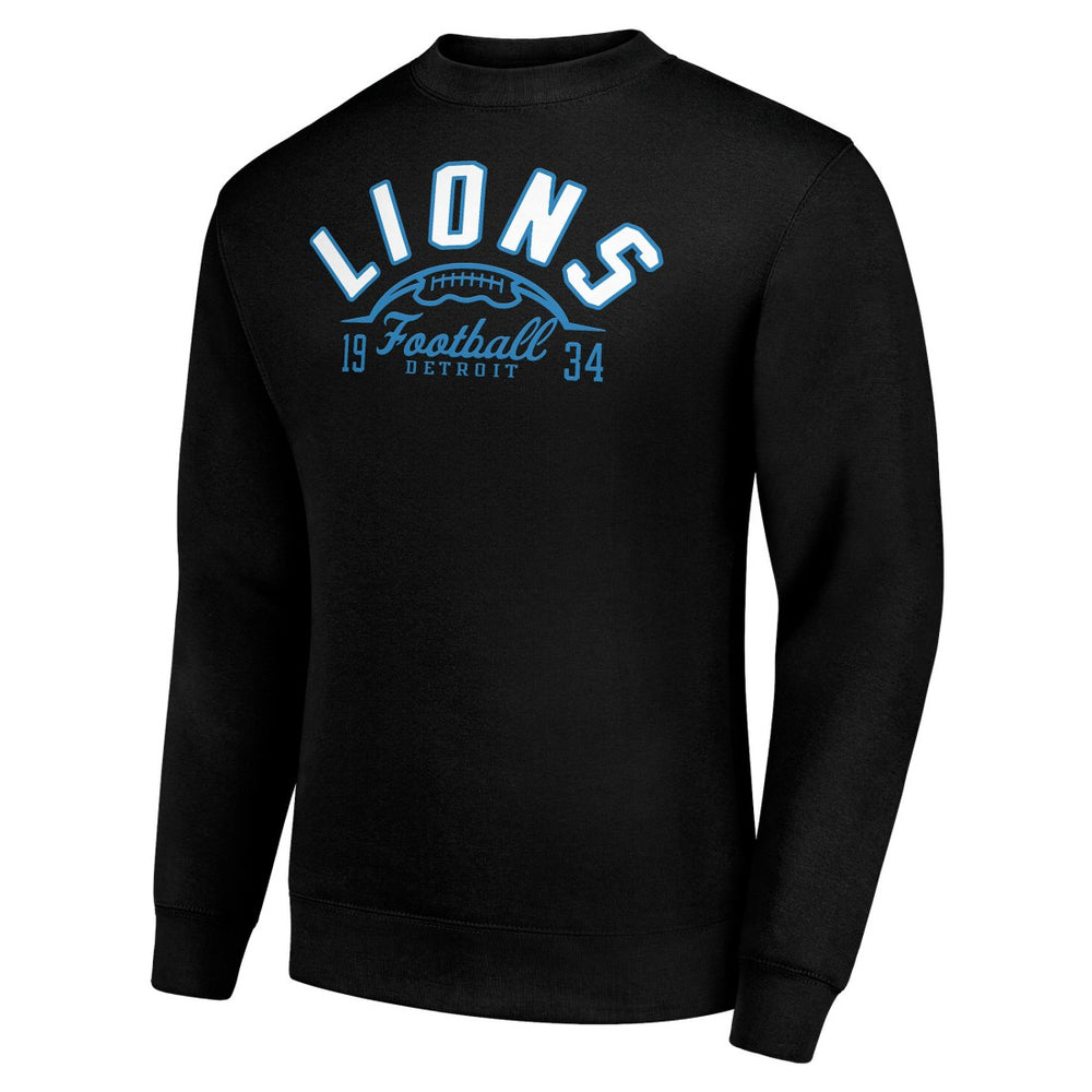 Detroit Lions  Starter Half Ball Team Graphic Fleece Pullover Sweatshirt