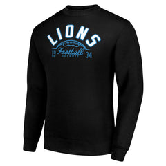 Detroit Lions  Starter Half Ball Team Graphic Fleece Pullover Sweatshirt