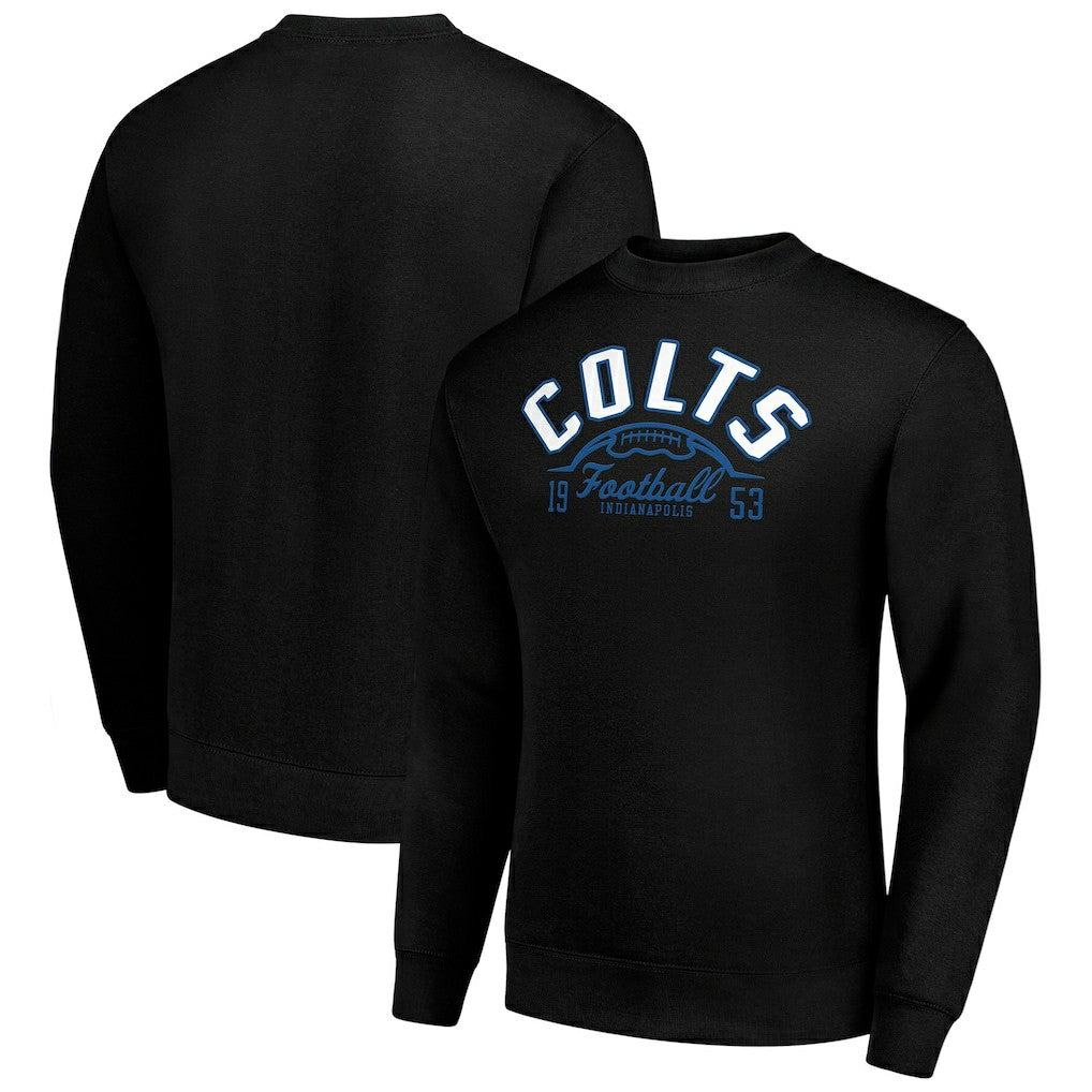 Indianapolis Colts  Starter Half Ball Team Graphic Fleece Pullover Sweatshirt