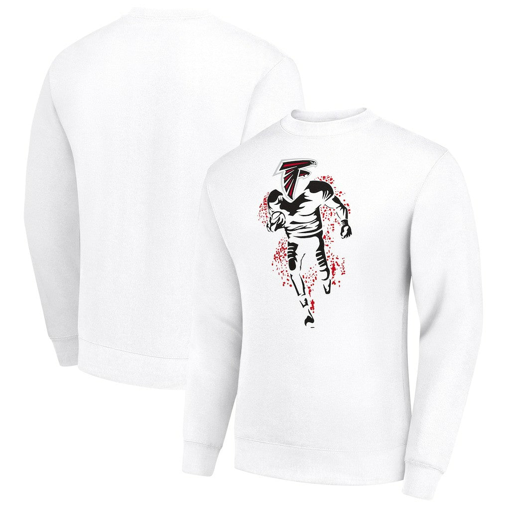 Atlanta Falcons  Starter Logoface Team Graphic Tri-Blend Fleece Pullover Sweatshirt