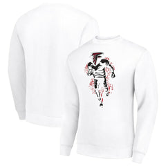Atlanta Falcons  Starter Logoface Team Graphic Tri-Blend Fleece Pullover Sweatshirt
