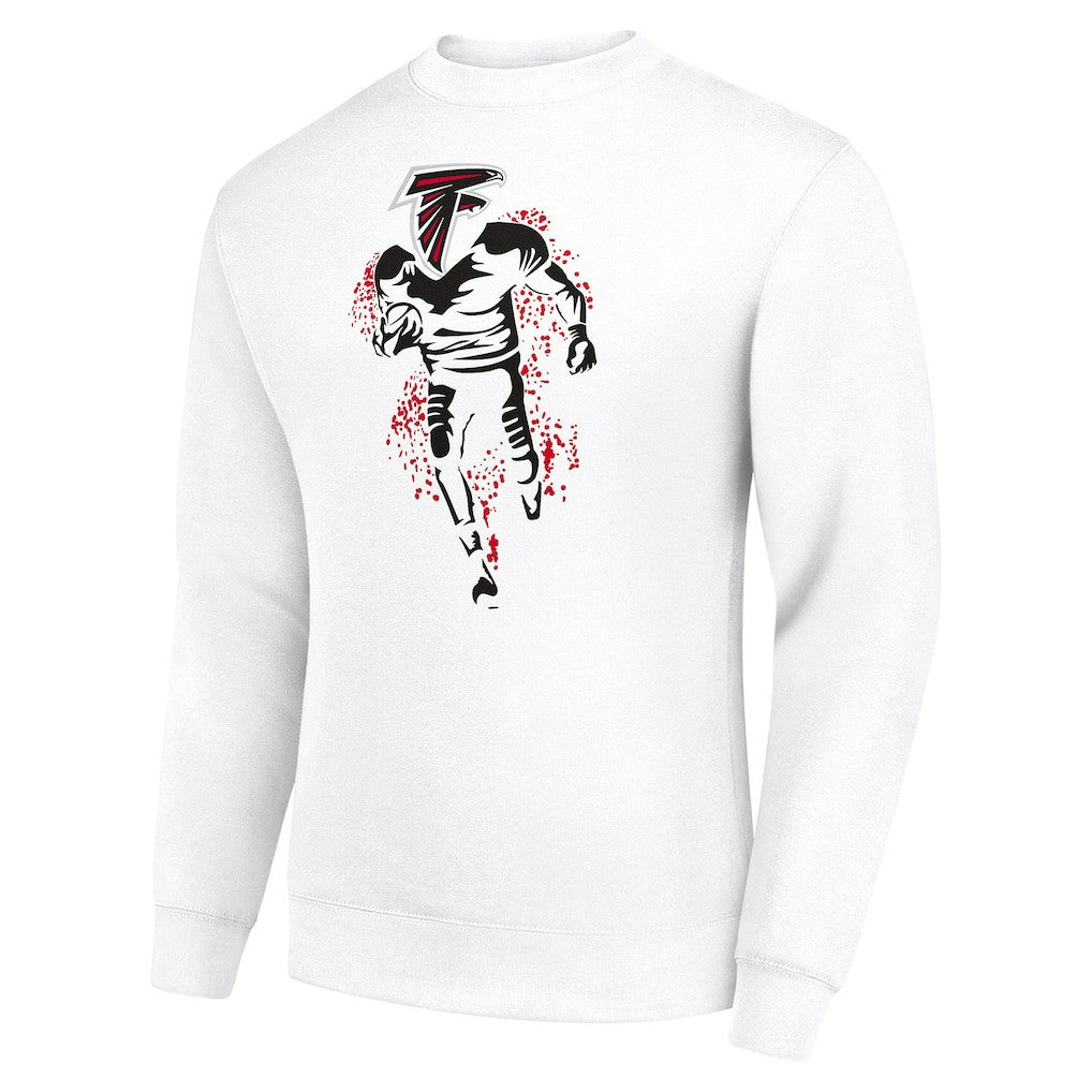 Atlanta Falcons  Starter Logoface Team Graphic Tri-Blend Fleece Pullover Sweatshirt