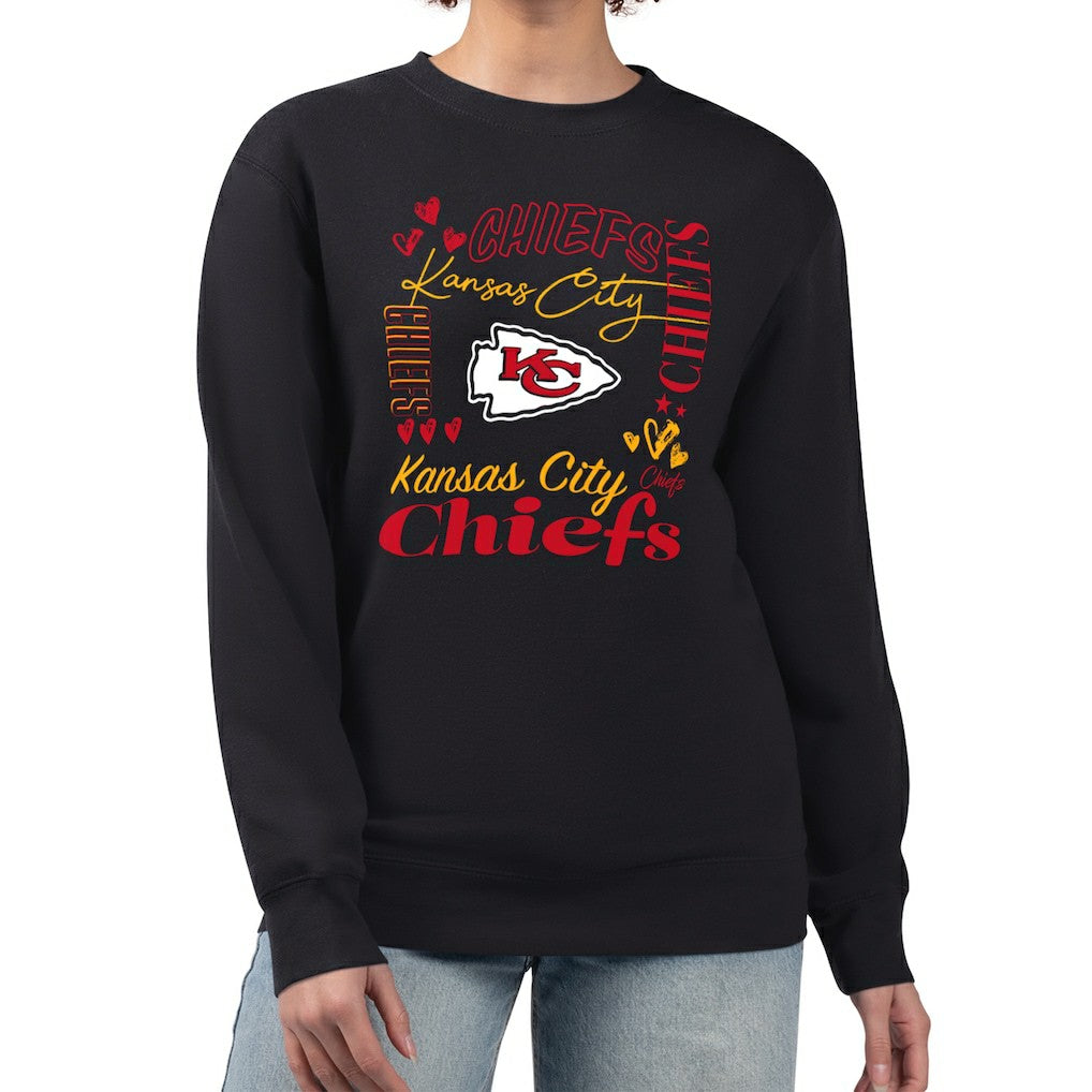 Kansas City Chiefs  G-III 4Her by Carl Banks Women's Collage Graphic Fleece Pullover Sweatshirt