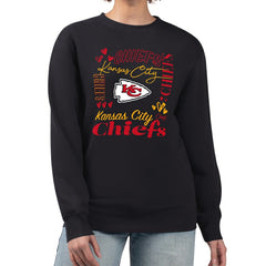 Kansas City Chiefs  G-III 4Her by Carl Banks Women's Collage Graphic Fleece Pullover Sweatshirt