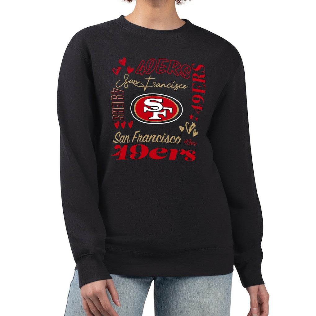 San Francisco 49ers  G-III 4Her by Carl Banks Women's Collage Graphic Fleece Pullover Sweatshirt