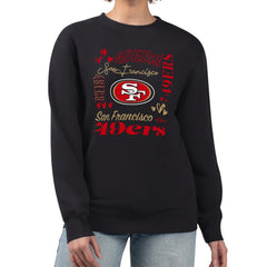 San Francisco 49ers  G-III 4Her by Carl Banks Women's Collage Graphic Fleece Pullover Sweatshirt